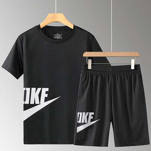 summer man men sport gym fitness suit wear clothes set 2pcs