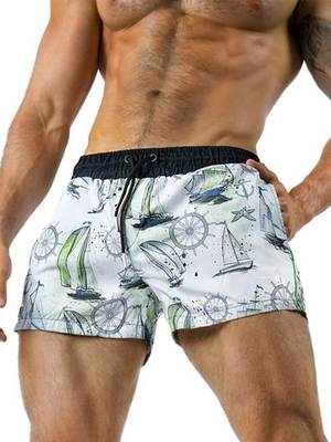 Running Shorts Men Swimwear Swimming Trunks Short Briefs Bea