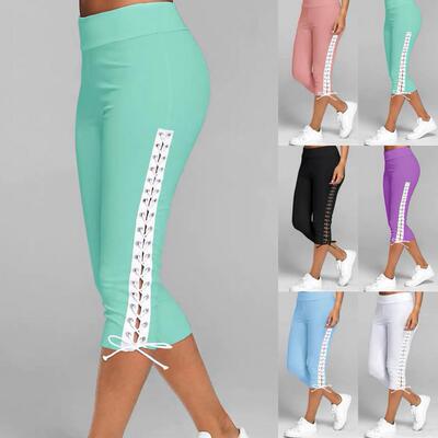 High Waist Tights Pants Sexy Strap Fitness Short Yoga Pants