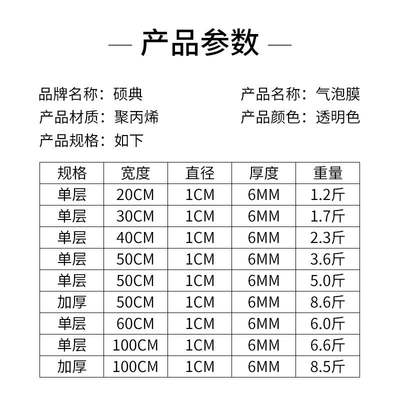 气泡膜卷装防压包装泡沫气泡垫打包填充快递加厚防震泡泡纸