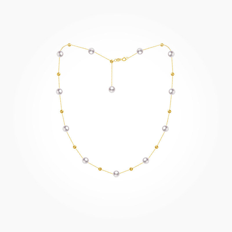 BEAUFINA百分娜18K金天然海水珍珠项链满天星系列时尚锁骨颈链,珠宝/钻石/翡翠,颈饰,淘宝优惠券,粉丝福利购,淘宝优惠卷