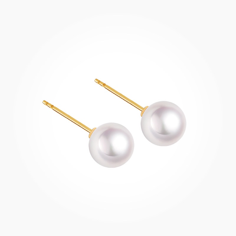 BEAUFINA百分娜极光淡水珍珠耳钉天然简约高级感强光正圆18K金,珠宝/钻石/翡翠,耳饰,淘宝优惠券,粉丝福利购,淘宝优惠卷