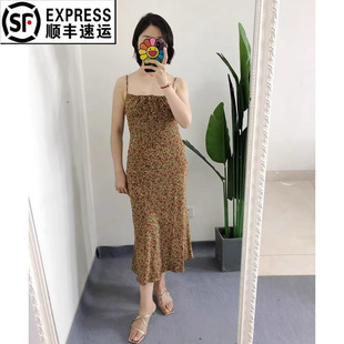 断码啦 折 原标 买手店realisa 真丝碎花连衣裙中长裙吊带裙