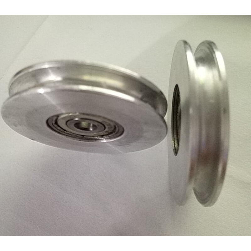 U型转动轴承起重滑轮放线定滑轮U槽滑轮偏心滑轮铝轮双槽铝滑轮