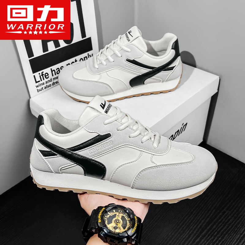 回力男鞋2025新款皮面德训鞋