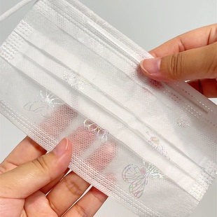 一次性网纱口罩2025新款 超薄 女高颜值透气两层薄款 蕾丝纱蝴蝶夏季