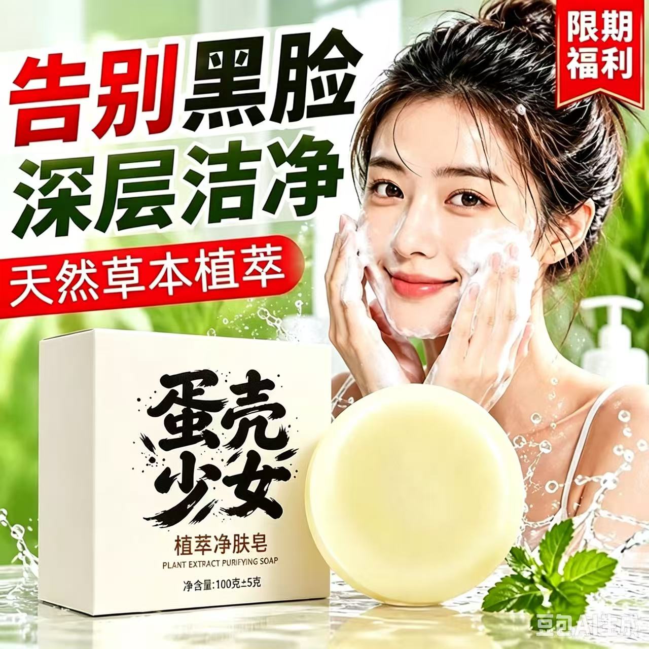 蛋壳养肤皂天然草本七子白皂手工养肤皂全身可用提亮肤色少女正品