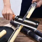 甘蔗削皮刀不锈钢碳钢甘蔗刀商用加大加厚木柄菠萝刀削皮器刨皮刀