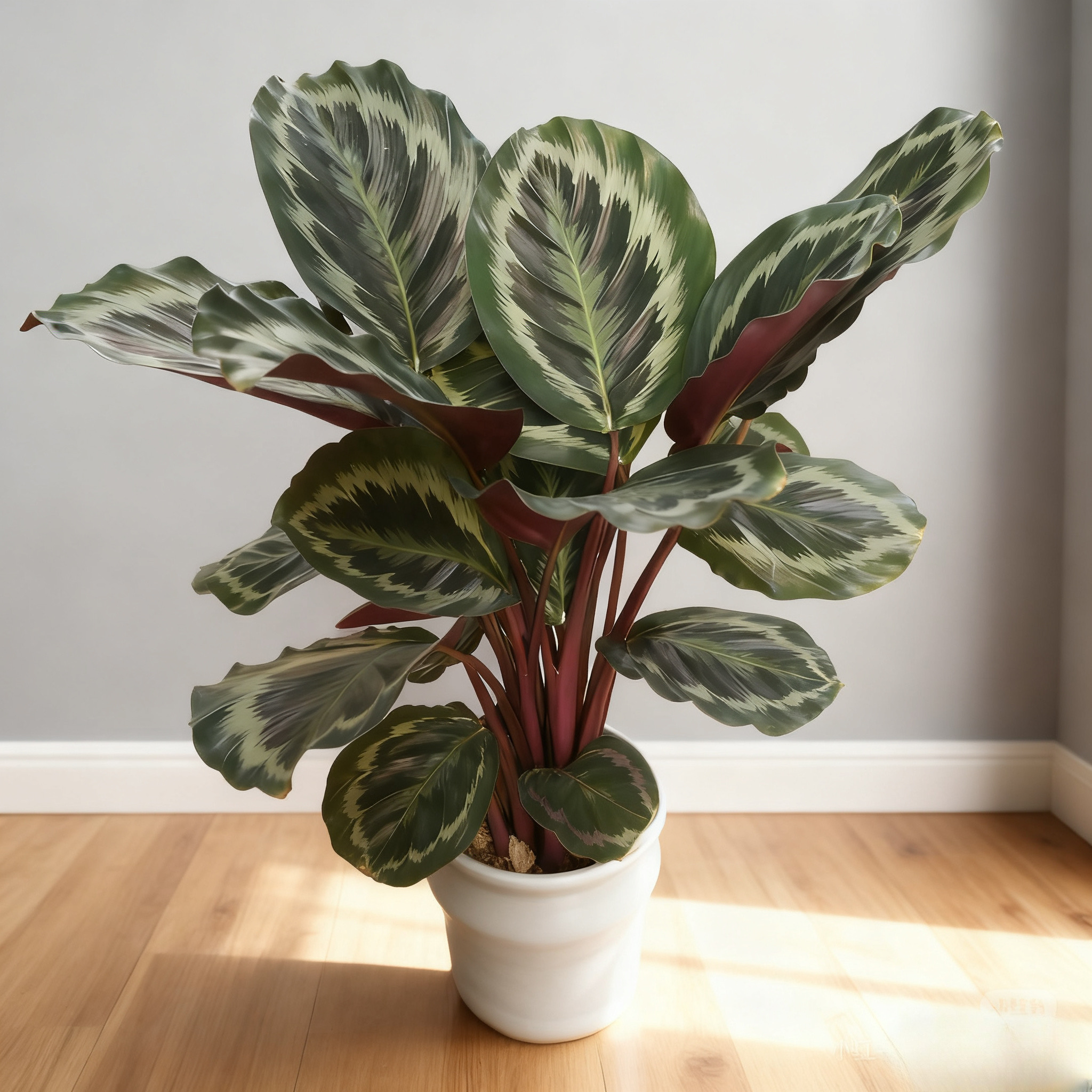 彩虹竹芋盆栽带花苞阳台庭院植物花卉四季耐寒冻好养易活耐活绿植