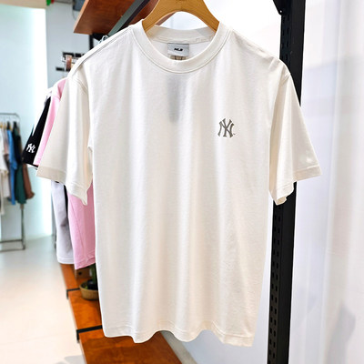 MLB情侣短袖NY小标运动T恤