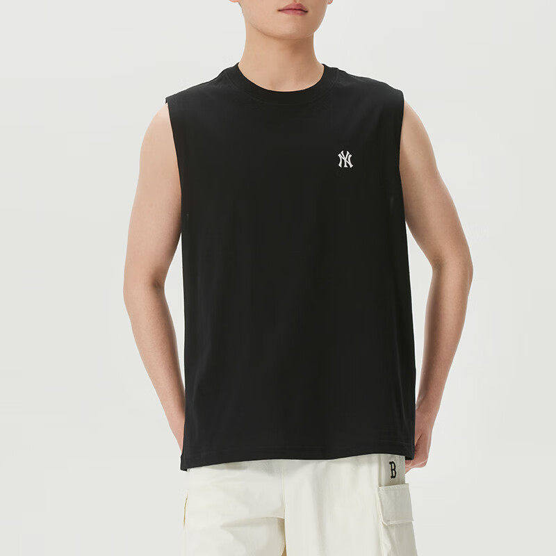 MLB男女背心26新款NY小标凉感宽松休闲情侣无袖运动T恤3ATOB0163