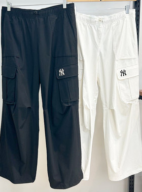 MLB女子长裤25新NY小标工装裤大口袋凉感宽松阔腿运动裤3FWPB0353