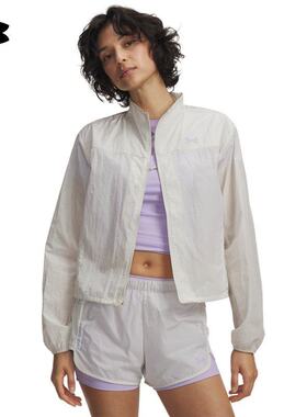 安德玛UA外套女26新款Explor Trail Run户外拒水运动夹克6009560