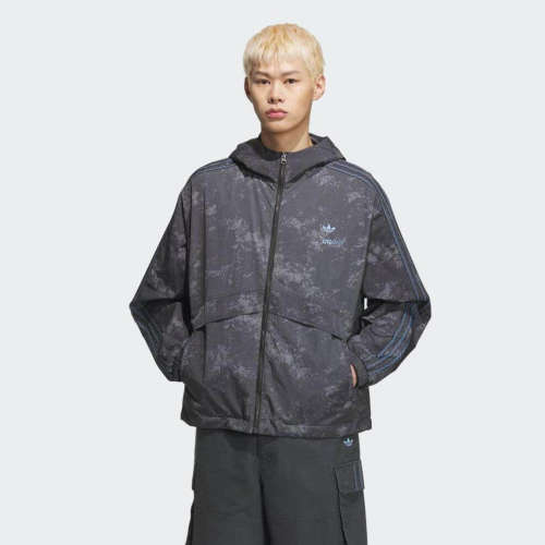 阿迪达斯男女款连帽运动休闲外套