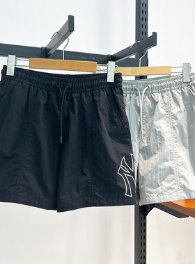 MLB情侣短裤25新款NY镂空大标防晒凉感梭织男女运动裤3ASMB0753