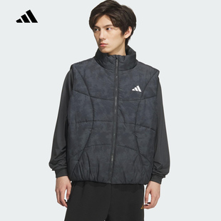 Adidas阿迪达斯BASKETBALL男子秋冬运动棉马甲外套KC2754 KC2755