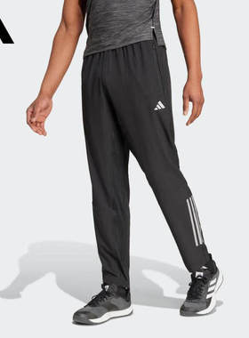 Adidas阿迪达斯运动裤男子速干透气GYM+三条纹梭织休闲长裤IM7484