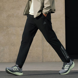 adidas阿迪达斯李现同款 KA1301 三条纹男子加绒保暖运动休闲长裤