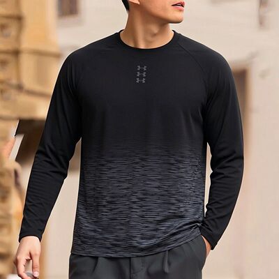 安德玛UA男子健身训练运动长袖