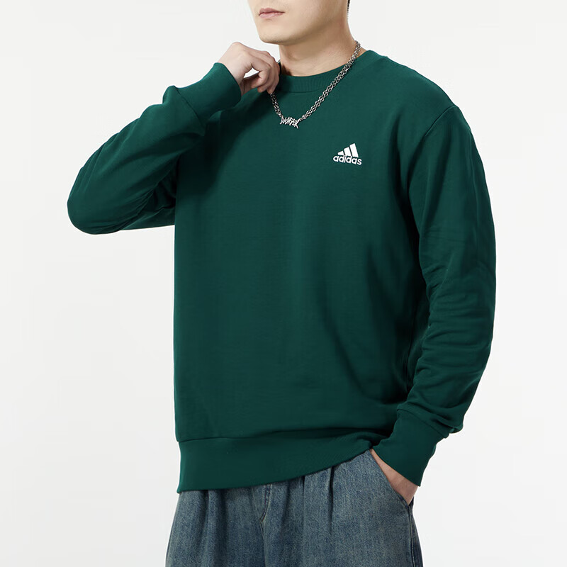 阿迪达斯男士圆领运动卫衣
