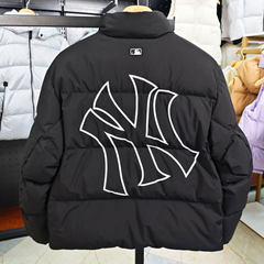 MLB羽绒服秋冬款男女NY镂空大标情侣防风保暖立领外套3ADJB0446