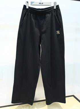 MLB男女长裤26春季新款NY刺绣小标情侣休闲运动针织裤子3APTQ0161