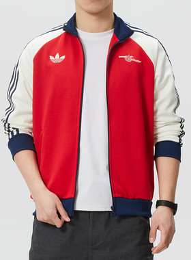 Adidas阿迪达斯三叶草男子26新款阿森纳足球文化运动外套KB1793
