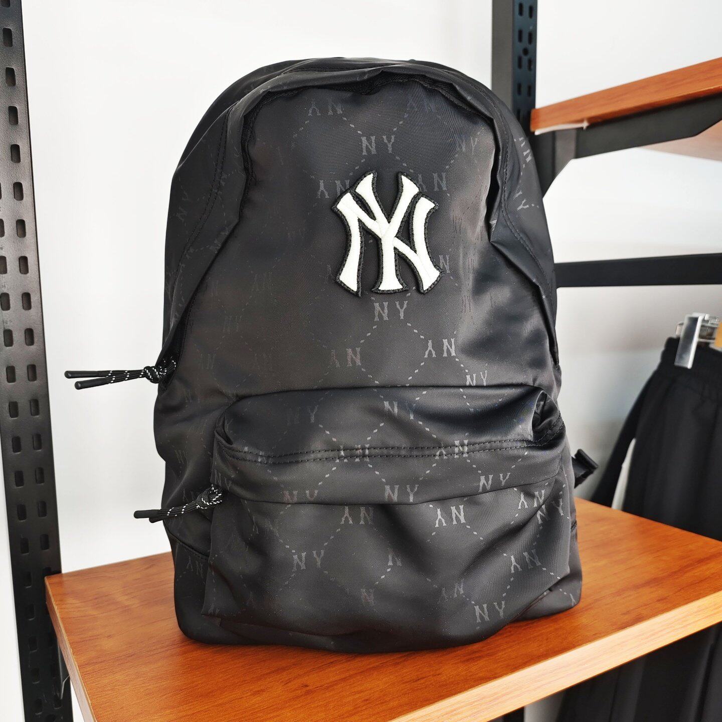 MLB背包男女同款25秋季新款NY钻石老花书包运动双肩包3ABKM025N