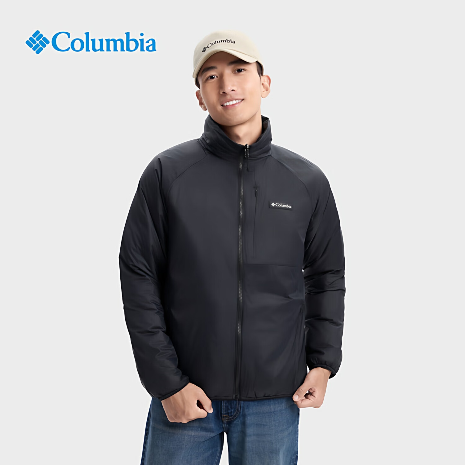 哥伦比亚男户外拒水保暖羽绒服