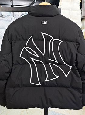 MLB羽绒服秋冬款男女NY镂空大标情侣防风保暖立领外套3ADJB0446