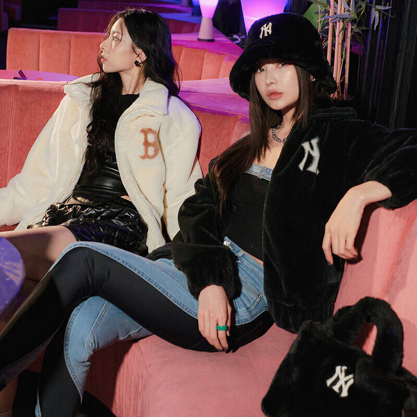 MLB羊羔绒外套男女NY复古秋冬学院风仿皮草休闲运动夹克3AFDV0236,运动服/休闲服装,运动茄克/外套,淘宝优惠券,粉丝福利购,淘宝优惠卷