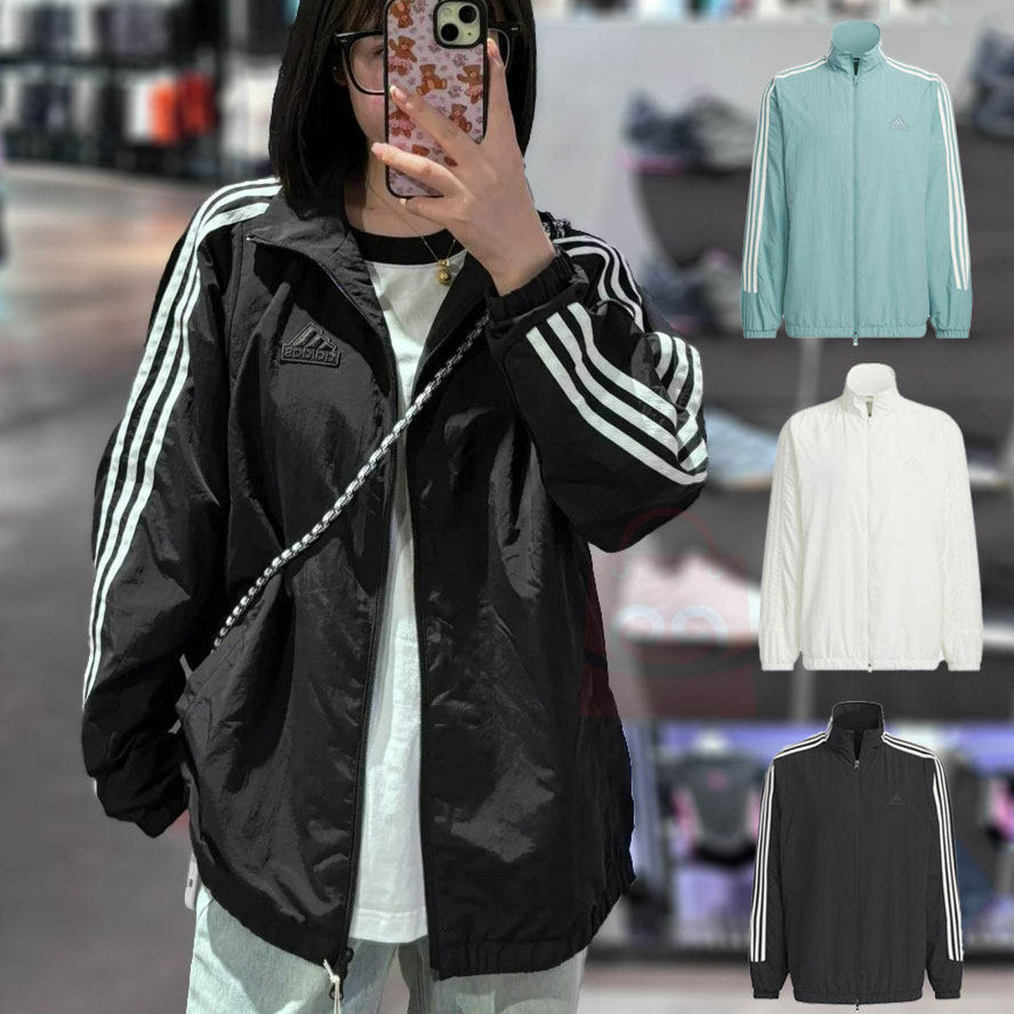 Adidas阿迪达斯男女外套秋冬季新款立领三条纹宽松运动夹克JI6646,运动服/休闲服装,运动茄克/外套,淘宝优惠券,粉丝福利购,淘宝优惠卷