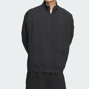 Adidas阿迪达斯新款 男子休闲训练梭织防风立领运动夹克外套IT3954