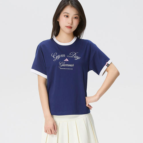 阿迪达斯女短袖圆领运动T恤