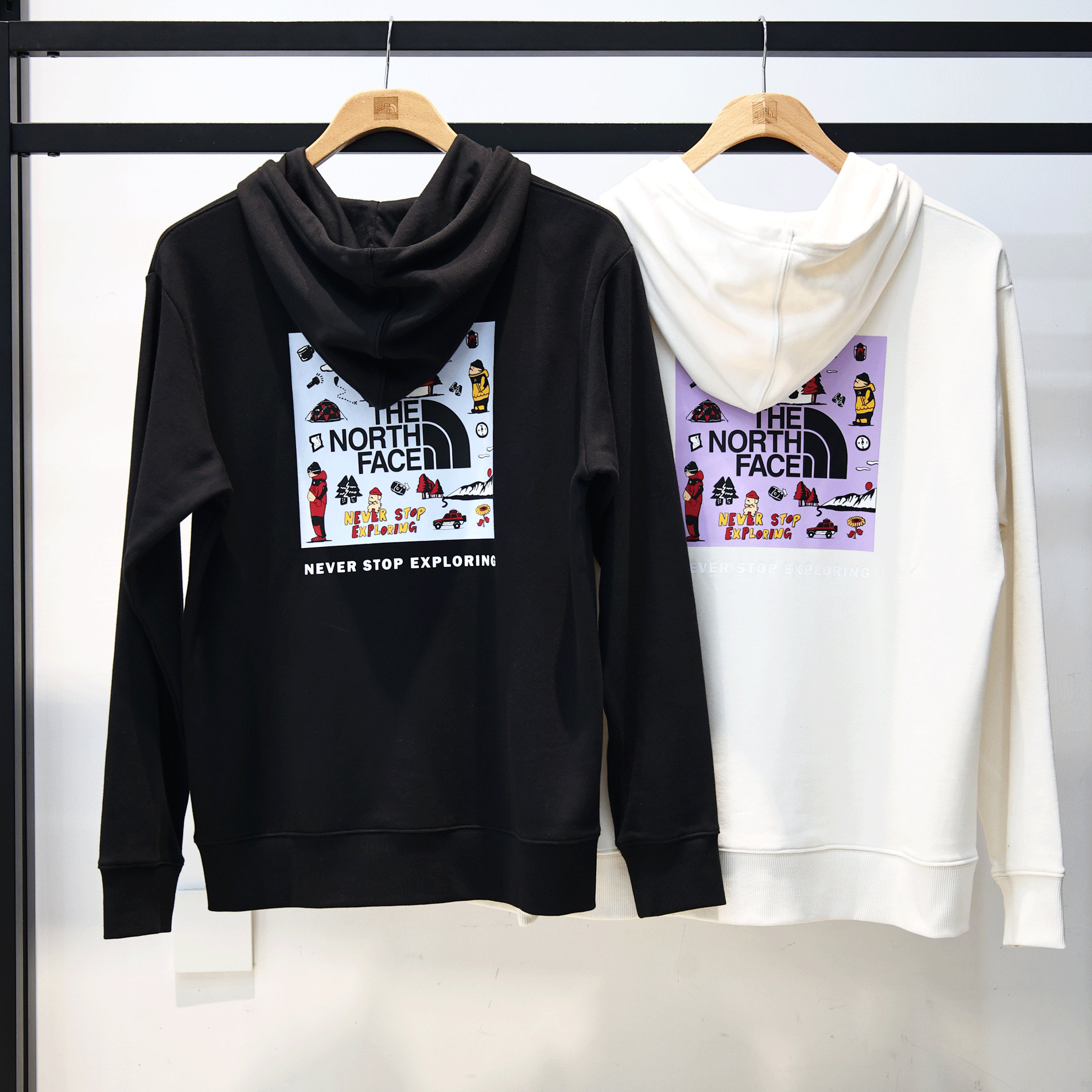 北面男女同款针织连帽卫衣