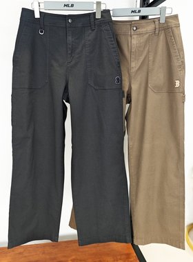 MLB长裤25秋冬新款男女NY复古情侣水洗工装裤直筒运动裤3AWPV0954