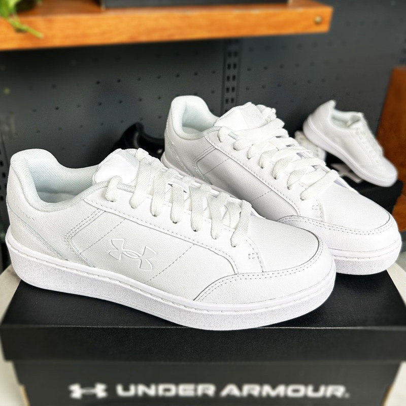 安德玛UA女子板鞋25新款运动户外轻便低帮防滑运动小白鞋3028487