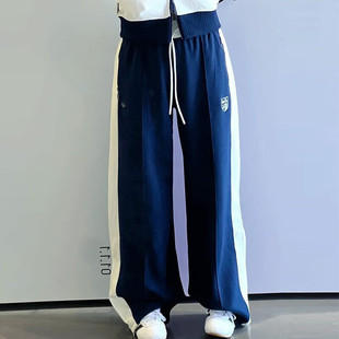 宽松休闲运动裤 阔腿裤 JM8020 2025新款 Adidas阿迪达斯三叶草子长裤