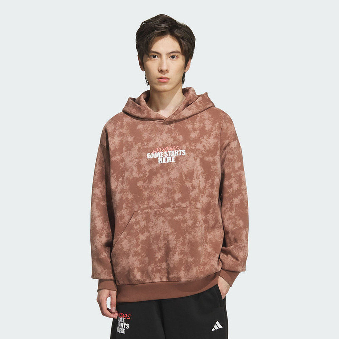 adidas阿迪达斯男子运动训练印花针织休闲连帽套头衫卫衣KC2782,运动服/休闲服装,运动卫衣/套头衫,淘宝优惠券,粉丝福利购,淘宝优惠卷