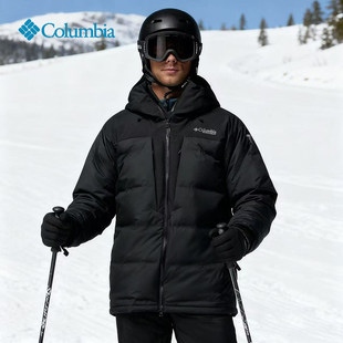25秋冬新款Columbia哥伦比亚钛金系列男金点热能保暖羽绒服WE3084