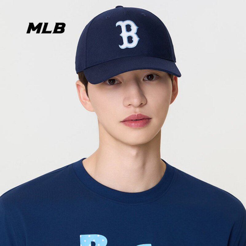 MLB棒球帽男女同款NY复古刺绣运动帽休闲情侣硬顶鸭舌帽3ACPB036N - 实物图