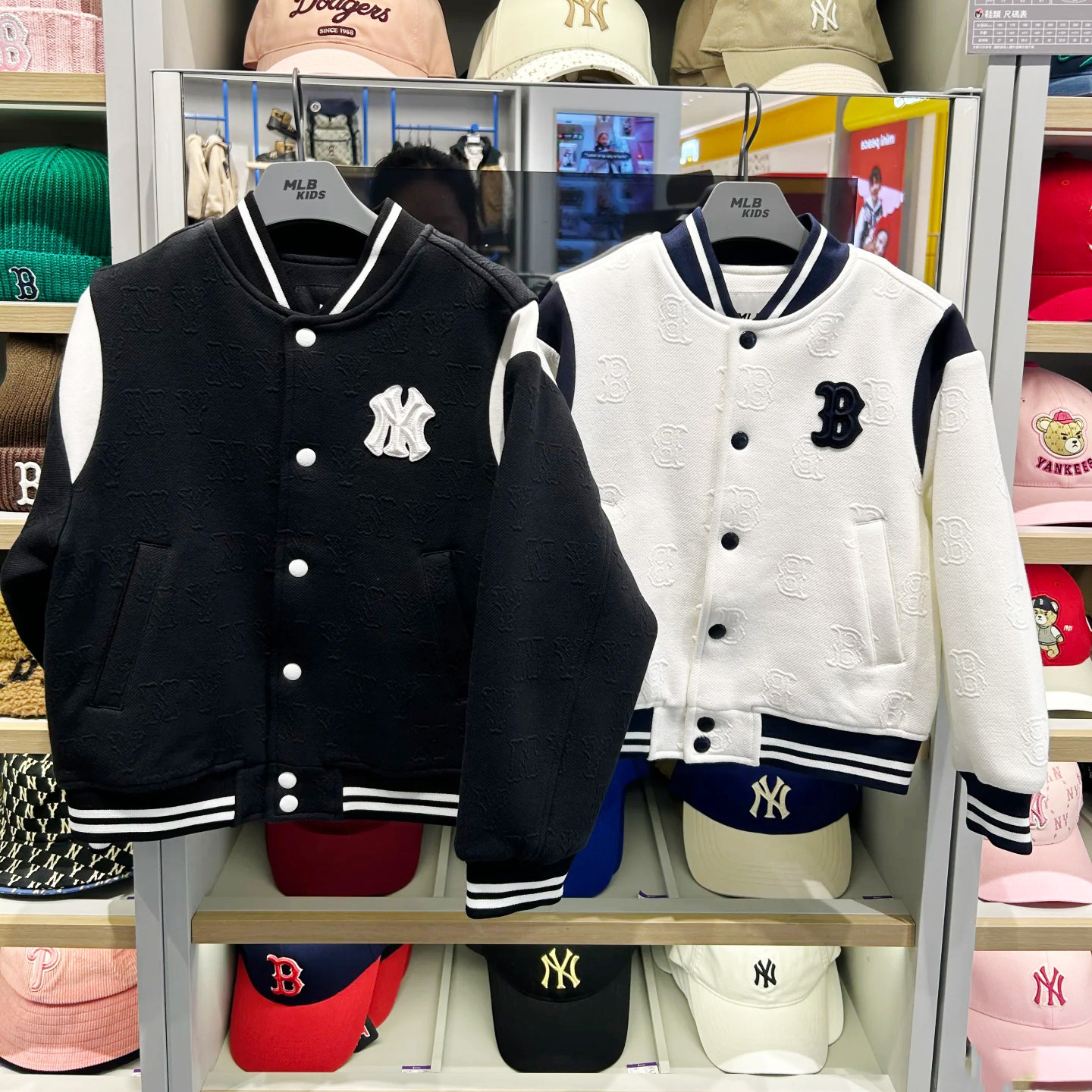 MLB儿童棒球服25新款NY暗纹老花
