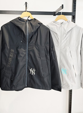 MLB冲锋衣情侣款25秋冬新款NY男女GORE TEX防水连帽外套3AWJB9054