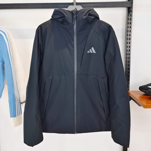 阿迪达斯男子连帽防风保暖羽绒服
