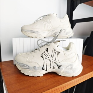 3ASHVT55N NY大标做旧情侣厚底增高运动休闲鞋 MLB男女老爹鞋 25新款