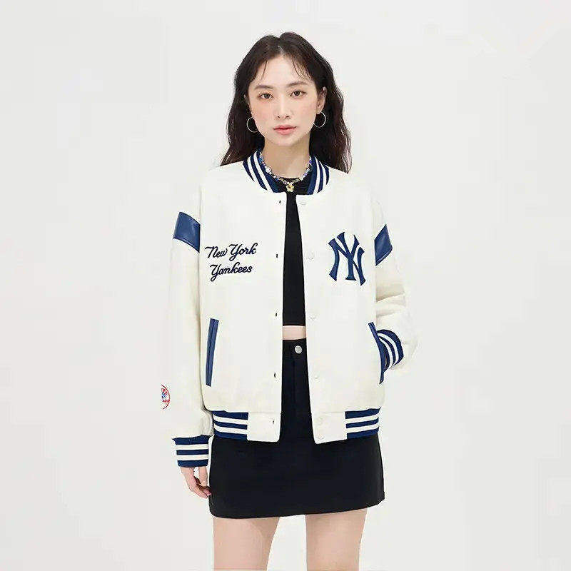 26秋冬MLB棒球服夹棉款男女宽松学院风运动休闲夹克外套3AJPV2061