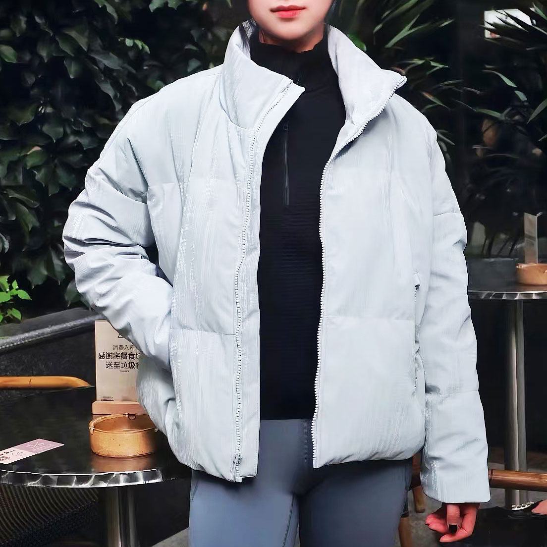 安德玛UA防风保暖立领女士羽绒服