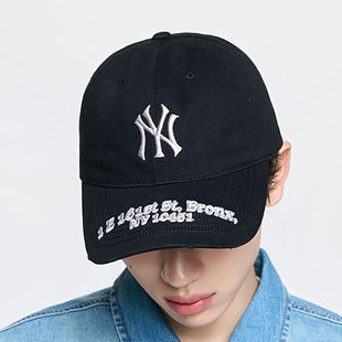 MLB棒球帽男女通用26新款NY刺绣韩系破洞鸭舌帽运动帽3ACPB026N