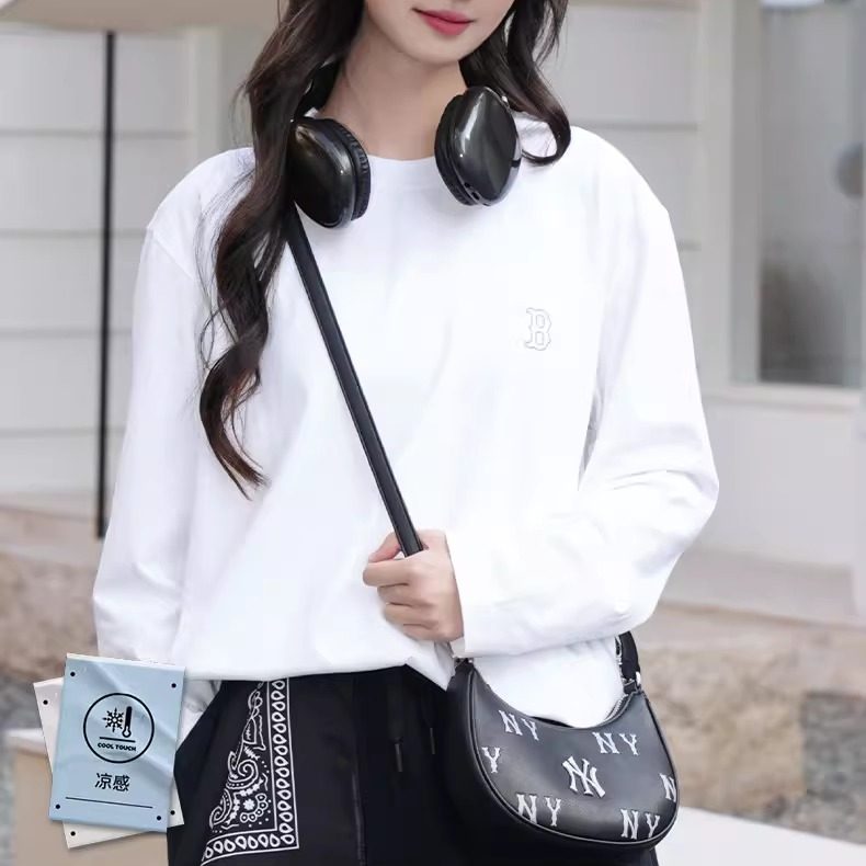 MLB情侣长袖26春新款NY刺绣小标圆领男女打底衫运动T恤3ATSB0161,运动服/休闲服装,运动T恤,淘宝优惠券,粉丝福利购,淘宝优惠卷