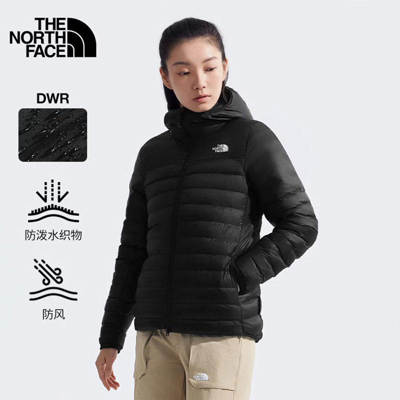 北面女秋冬防泼水轻量户外棉服